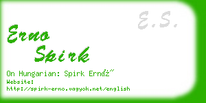 erno spirk business card